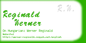 reginald werner business card